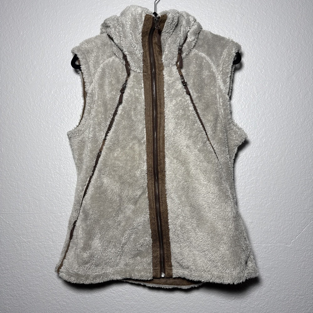 Powder River Outfitters Sherpa Vest Oatmeal Brown Outdoors Hooded Women Large